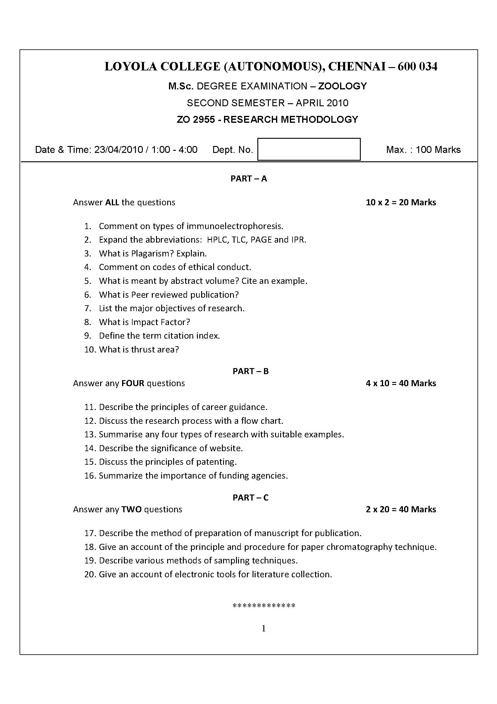 methodology paper example